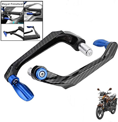 Generox Handlebar Brake Clutch Lever Hand Guard Protector GXcarbonLGBLUE139 Bike Crash Guard(Hero)