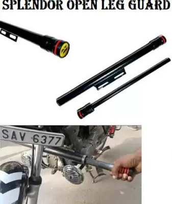SRPHERE STYLISH HEAVY SINGLE ROD OPEN LEG GUARD FOR SPLENDOR SILVER CRASH GUARD-001 PQ(Hero, Universal For Bike)