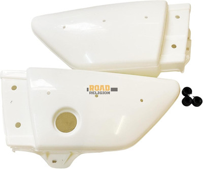 road religion Yamaha RX100 / RXG 135 Side Panel (without paint) with 4 pcs rubber fitting Bike Engine Guard(Yamaha)