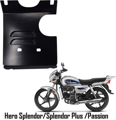 DAZZRIDE ENGINE PLATE SAFETY PLATE FOR HERO BIKES SPLENDOR SILVER WITH BLUE Bike Engine Guard(Hero)
