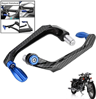 Generox Handlebar Brake Clutch Lever Hand Guard Protector GXcarbonLGBLUE097 Bike Crash Guard(Royal Enfield)