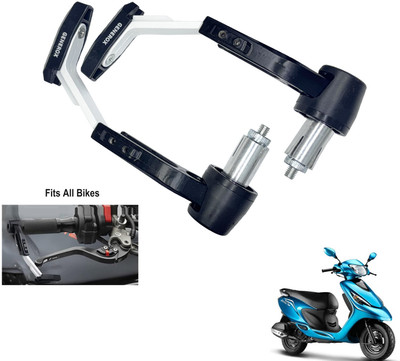 Generox Handle Clutch Lever Protector Guard for All Bike _White242 Bike Crash Guard(TVS)