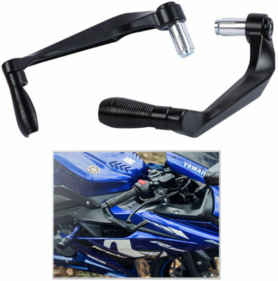 ASRYD Motorcycle Handlebar Hand Protector Black Metal Body Handlebar Hand Guard(Universal For Bike)