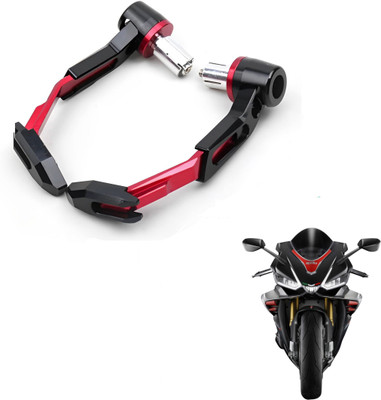 ROYAL AUTO MART Premium Adjustable Brake Clutch Lever Protector for Motorcycles Safety_RED_07 Handlebar Hand Guard(Aprilia)