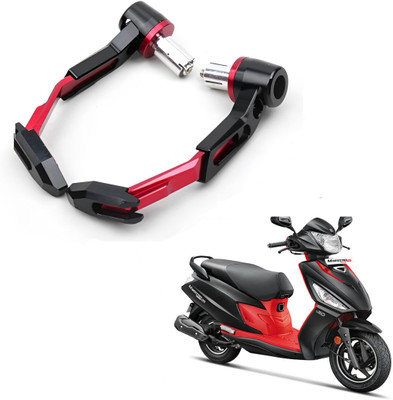 ROYAL AUTO MART RED CNC Adjustable Lever Protector Guard for universal for Bike_70 Handlebar Hand Guard(Hero)
