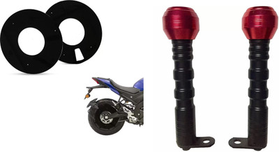 acube mart R15V3/MT15 frame slider cnc with red ball with WHEEL DISC cover for 17inch wheel Bike Crash Guard(Yamaha)