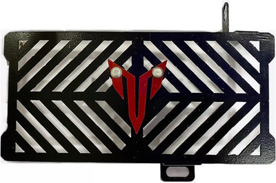 VermsBikers MT-15 Radiator Grill Guard black red badge Bike Radiator Guard(Yamaha)
