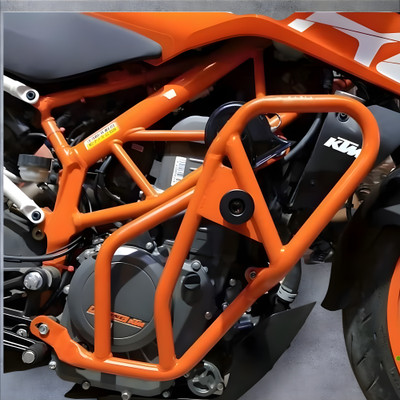 Tufkote Heavy.Quality Crash Guard FOT K.T.M Duke 125 250, 390 cc BS-4 &Bs-6 with2 Slider(KTM)
