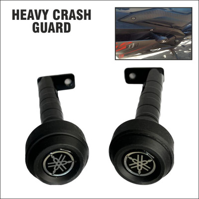 SHOWRIDE CNC Heavy Quality Frame Slider Crash Protector for Yamaha R15 V3 MT 15 (Black) Bike Crash Guard(Yamaha)