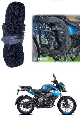 KP8 Bike Crash Guard Black Rope 12 Meter Long For Pulsar NS 125(Universal For Bike)