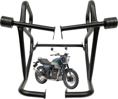 OZANGO Bike Heavy Quality Metal Crash Guard with Slider for RE Scram 411(Royal Enfield)