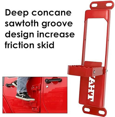 SGTB Door Hinge Step with Folding Foot Pedal Compatible for Mahindra Thar Two Pieces Bike Crash Guard