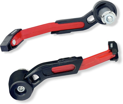 Generox CNC Aluminium Lever Guard Red For Star City Plus Bike Crash Guard(TVS)