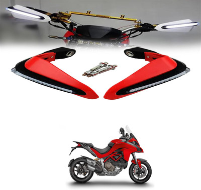 XZRTZ Handguard KTM Protector Handguard Turn Red ForMoto Corp Duet Bike Crash Guard(Bajaj)