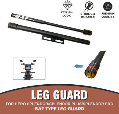 MK Mankrit AWG- Heavy Super Strong Leg Guard Open Bat Type For Splendor Pro Plus_BCG_avyuk Bike Crash Guard(Hero)