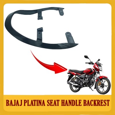 DAZZRIDE Heavy Metal Bike Rear Seat Handle Backrest Black Suitable for Bajaj Platina Bike Crash Guard(Bajaj)