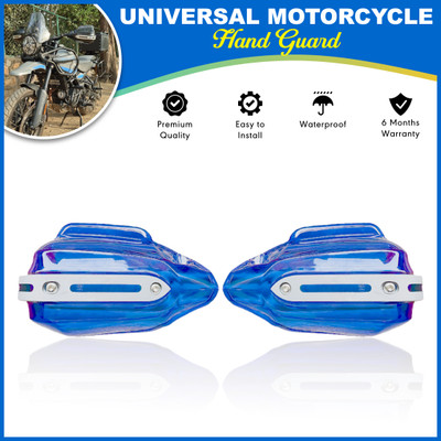 BRXR Universal Blue Hand / Clutch Lever Guard / Wind Deflector Handlebar Hand Guard(Universal For Bike)