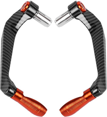 SRPHERE carbon metal lever guard Orange Handlebar Hand Guard(KTM, Yamaha, TVS, Hero, Suzuki, Honda, BMW Motorrad, Bajaj, Royal Enfield)