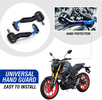 ASRYD Blue/Black 7/8in 22mm Aluminum Handlebar Brake Clutch Lever Hand Guard Protector Handlebar Hand Guard(TVS, KTM, Yamaha, Hero, Honda, Suzuki, Bajaj, Kawasaki)