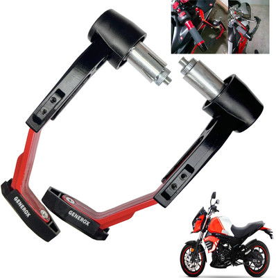 Generox Handle Protector Lever Guard for All Bike REDnBLACK_LG479 Bike Crash Guard(Mahindra)