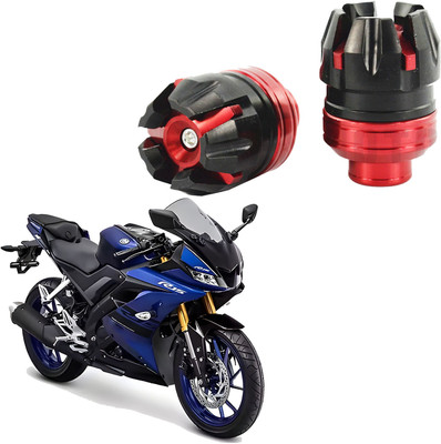 RACER'S EDGE Front Fork Wheel Sliders Crash Protector Red & Black for R15 V3, R15 V4,R15M Bike Crash Guard(Universal For Bike)