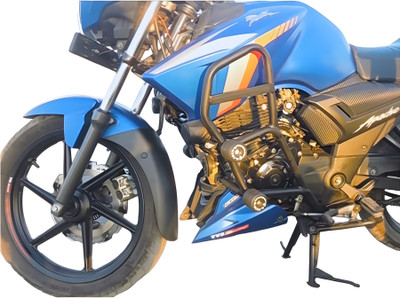 RS ACESSORIES HUB Heavy Quality Metal Crash Guard with 4 Pcs Slider for TVS Apache RTR 160 4V BS6(TVS)