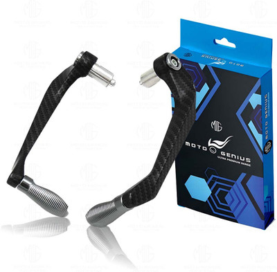 Moto Genius Universal CNC Handlebar Brake Clutch Lever Protector Guard for Bike Gray Color Handlebar Hand Guard(Universal For Bike)
