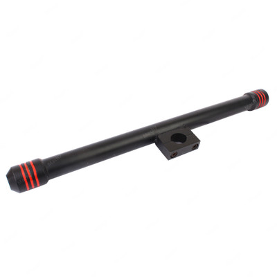 Alpha ten 3 RED STRIPS SINGLE ROD LEG GUARD GLOSSY BLACK BULLET BS3&BS4 MADE IN INDIA Bike Crash Guard(Royal Enfield)