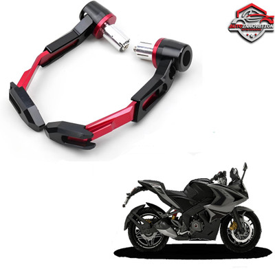 Autoinnovation RED CNC Adjustable Lever Protector Guard for universal for Bike_48 Handlebar Hand Guard(Bajaj)