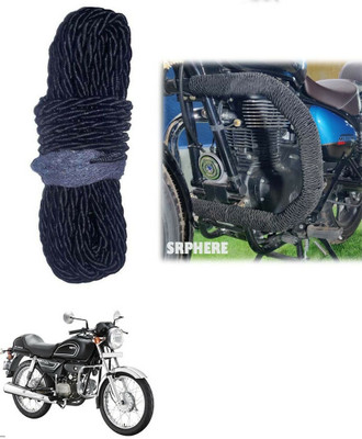 SRPHERE Bike Crash Guard Black Rope 12 Meter Long For Splendor Pro Classic(Universal For Bike)