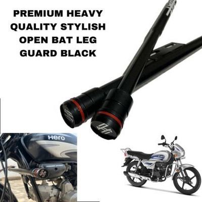 SRPHERE Heavy Duty Single Rod Bat Leg Guard Black for Hero Splendor Crash Guard PQ(Hero, Universal For Bike)