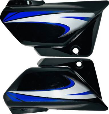 SHREE Splendor plus black blue side panel Bike Crash Guard(Hero)