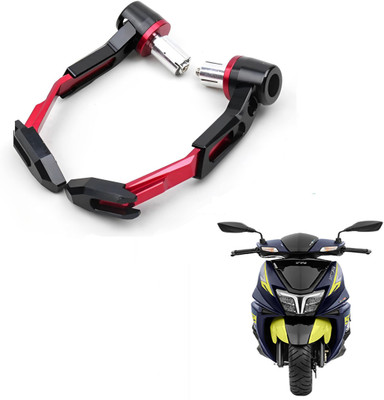 ROYAL AUTO MART RED CNC Adjustable Lever Protector Guard for universal for Bike_120 Handlebar Hand Guard(TVS)