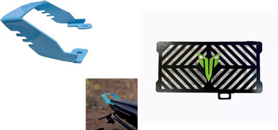 acube mart MT 15 Radiator Grill Guard black neon badge with Grab Rail For MT 15 blue Bike Radiator Guard(Yamaha)