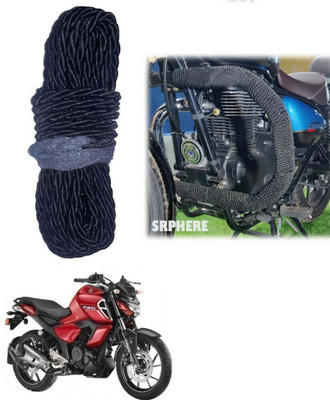KP8 Bike Crash Guard Black Rope 12 Meter Long For FZ-S(Universal For Bike)