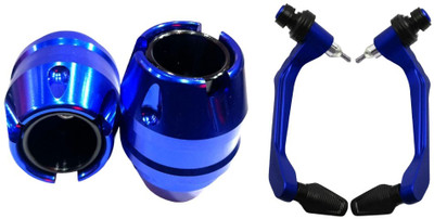 acube mart heavy wheel slider blue with CNC Alloy Universal Brake Clutch Lever Guard Blue Bike Crash Guard(Universal For Bike)