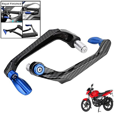 Generox Handlebar Brake Clutch Lever Hand Guard Protector GXcarbonLGBLUE182 Bike Crash Guard(Bajaj)