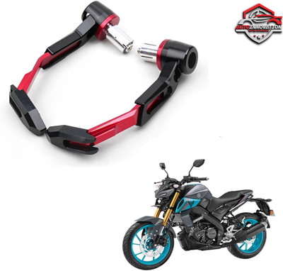 Autoinnovation RED CNC Adjustable Lever Protector Guard for universal for Bike_185 Handlebar Hand Guard(Yamaha)