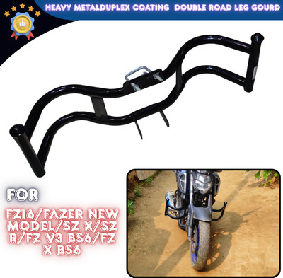 ENEMYT QX1 HEAVY METAL DOUBLE ROD LEG GUARD FOR YAHAMA FZ Bike Crash Guard(Yamaha)