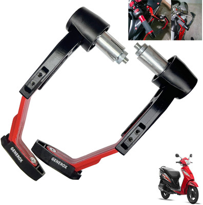 Generox Handle Protector Lever Guard for All Bike REDnBLACK_LG267 Bike Crash Guard(TVS)