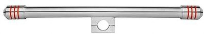 Seflipo Front Leg Guard Single Bar-Rod Chrome Bar End Red Ring for Bike Crash Guard(Royal Enfield)