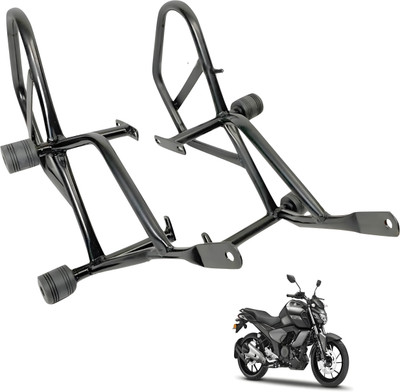 RS ACESSORIES HUB FZ v3.0 Heavy Quality Metal Crash Guard WITH SLIDERS SUITS BS6 AND BS4 FZ V3(Yamaha)