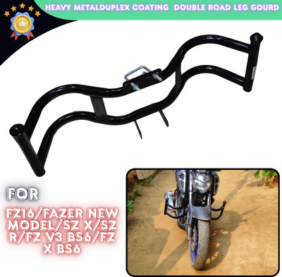 SRPHERE A6 HEAVY METAL DOUBLE ROD LEG GUARD FOR YAHAMA FZ Bike Crash Guard(Yamaha)