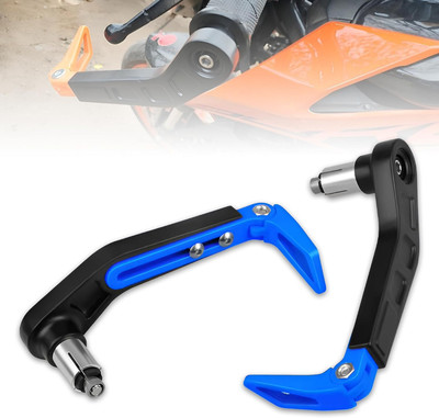 BRXR Adjustable Red Handlebar Brake Clutch Lever Guard Protector Blue For All Bikes Handlebar Hand Guard(Universal For Bike)