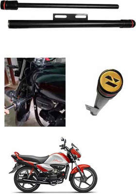 E-Shoppe NEW STYLISH HEAVY SINGLE ROD OPEN LEG GUARD FOR MotoCorp Splendor iSmart Bike Crash Guard(Hero)