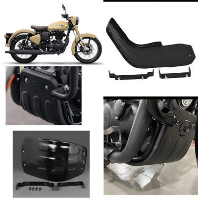 RS ACESSORIES HUB HEAVY QUALITY REBORN CL.ASSIC 350 BLACK SUM GUARD RE Bike Engine Guard(Royal Enfield)
