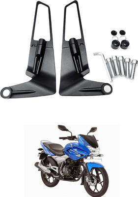 LOVMOTO Universal Motorcycle Adjustable Rotating Rear View Mirror Wing Side Mirror SG60 Handlebar Hand Guard(Royal Enfield)