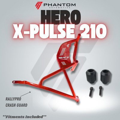 PHANTOM Crash Guard X-Pullsse 210- Engine Guard–Red Variation(Hero)