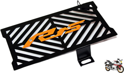 OBEROI'S TRADERS R15 V4 / M Bike Stainless Steel Radiator Guard Protector Grill Cover Orange Bike Radiator Guard(Yamaha)