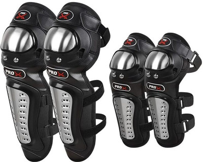 ASRYD Knee Guard, Elbow Guard, Shin Guard Free Black(Pack of 4)